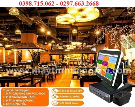 Lắp đặt máy tính tiền giá rẻ cho quán ăn, nhà hàng tại Long An 