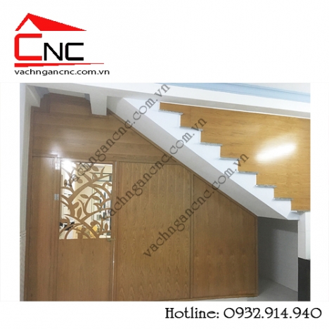 Làm vách ngăn lam gỗ trang trí cầu thang đẹp Lê Cảnh Tuân