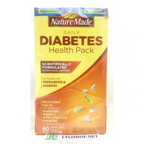 đường dành cho người tiểu đường Diabetes Health 60 gói của Mỹ