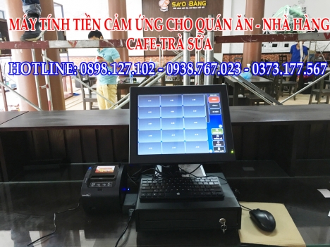 Máy tính tiền cảm ứng cho quán ăn tại Bình Phước