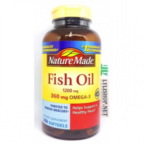 tim mạch não bộ Dầu cá Fish Oil OMEGA 3 200 viên từ Mỹ