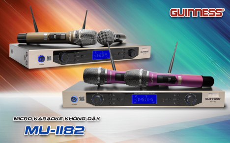 Mic Không dây CHÍNH HÃNG Guinness MU-1182 NEW2018