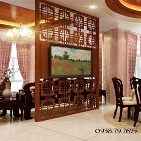 Thân thiện không gian với mẫu vách ngăn hoa văn gỗ trang trí đẹp