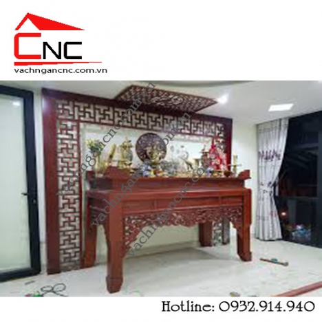 Vách ngăn chung cư đẹp, mẫu vách cnc cho phòng bàn thờ