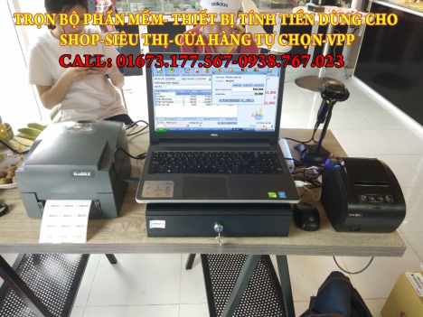 Bán máy tính tiền cho shop giầy dép tại Hưng yên