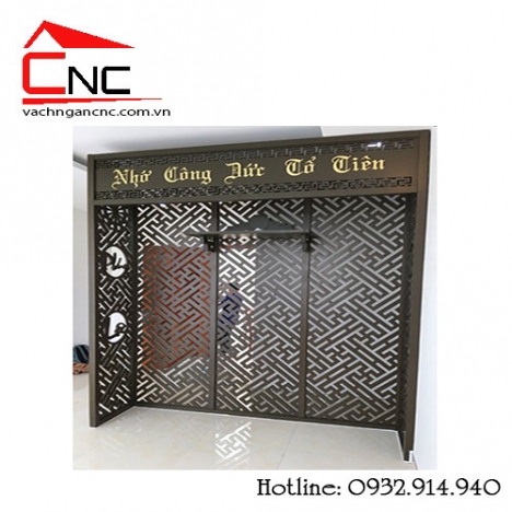 Vách ngăn chung cư đẹp, mẫu vách cnc cho phòng bàn thờ