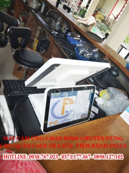 Máy Tính Tiền Cảm Ứng 2 Màn Hình Cho Quán TRÀ SỮA –TIỆM BÁNH