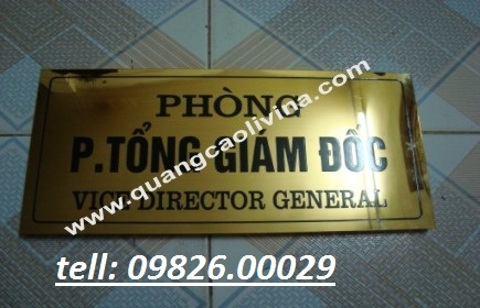 Biển phòng ban giá rẻ- Cung cấp các loại biển phòng ban theo yêu cầu