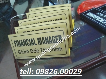 Biển phòng ban giá rẻ- Cung cấp các loại biển phòng ban theo yêu cầu