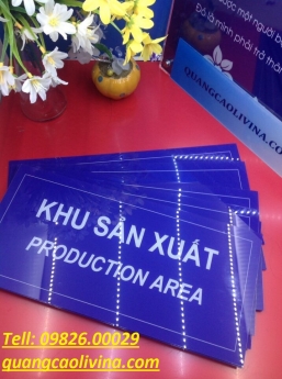 Biển phòng ban giá rẻ- Cung cấp các loại biển phòng ban theo yêu cầu