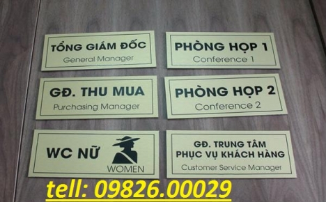 Biển phòng ban giá rẻ- Cung cấp các loại biển phòng ban theo yêu cầu