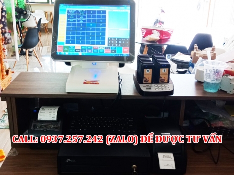 Lắp đặt bộ máy tính tiền cảm ứng cho trà sữa tại Bạc Liêu