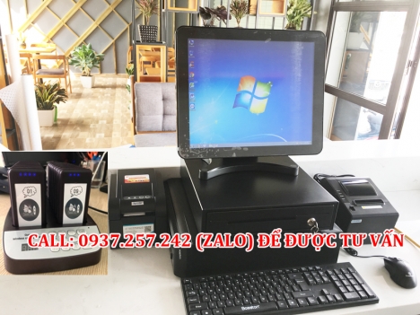 Trọn bộ máy tính tiền cảm ứng cho quán trà sữa – cafe - nhà hàng tại Bạc Liêu