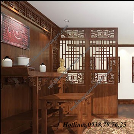 Tìm hiểu về mẫu vách ngăn phòng thờ - bàn thờ cnc đẹp