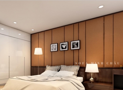 Vách đầu giường phòng ngủ