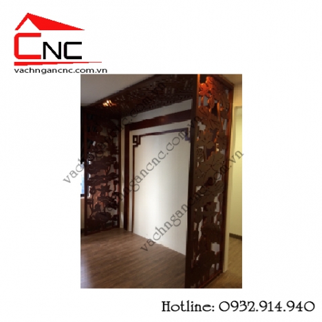 Tư vấn vách ngăn phòng thờ mẫu vách gỗ cnc với chung cư