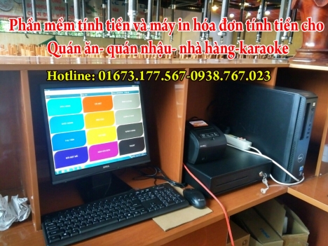 Bán máy tính tiền trọn bộ cho quán ăn tại Hải Dương