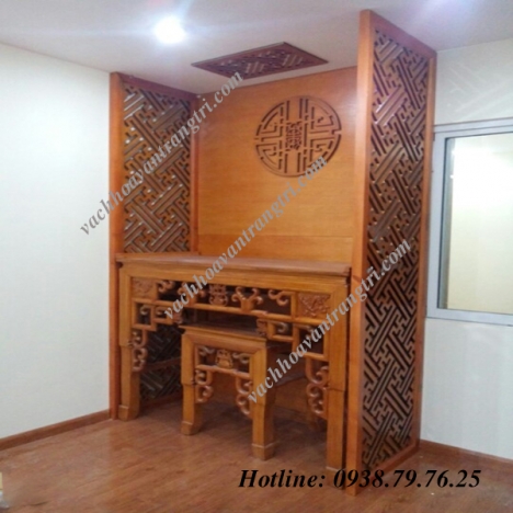 Tìm hiểu về mẫu vách ngăn phòng thờ - bàn thờ cnc đẹp
