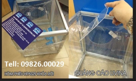 Hòm phiếu bo nhôm tiện lợi sang trọng cho quý khách hàng
