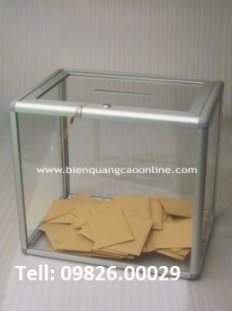 Hòm phiếu bo nhôm tiện lợi sang trọng cho quý khách hàng