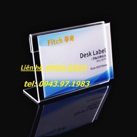 Kệ giá tiền mica- Kệ để tên sản phẩm tiện lợi