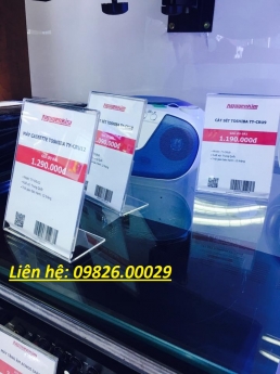 Kệ giá tiền mica- Kệ để tên sản phẩm tiện lợi