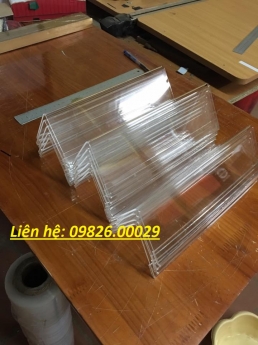 Kệ giá tiền mica- Kệ để tên sản phẩm tiện lợi