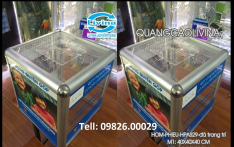 Hòm phiếu bo nhôm tiện lợi sang trọng cho quý khách hàng