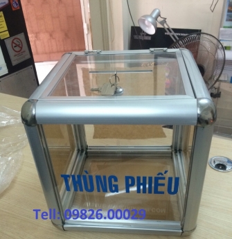 Hòm phiếu bo nhôm tiện lợi sang trọng cho quý khách hàng