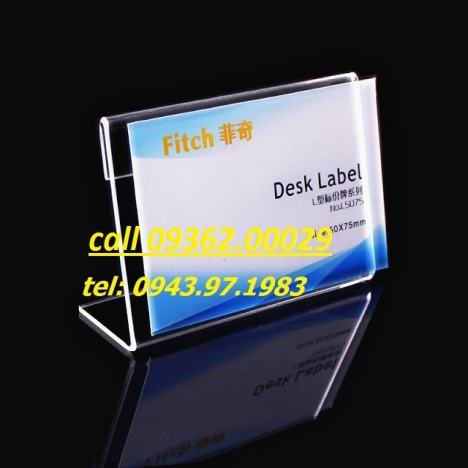 Kệ giá tiền mica- Kệ để tên sản phẩm tiện lợi