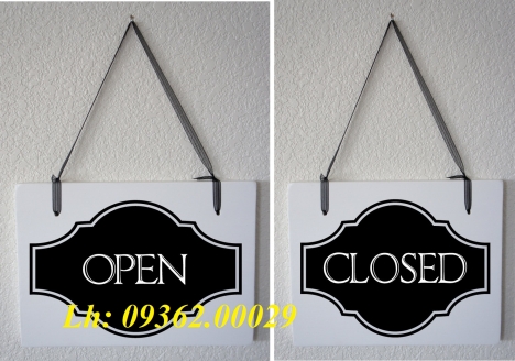 Lựa chọn một số mẫu  biển open close cho cửa hàng của bạn