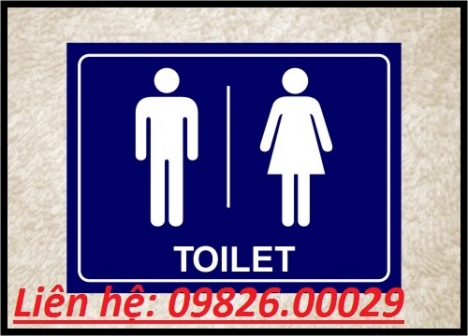 Biển hiệu nhà vệ sinh bằng Mica, Inox sang trọng