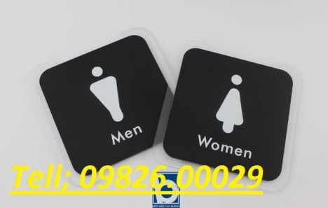 Biển hiệu nhà vệ sinh bằng Mica, Inox sang trọng