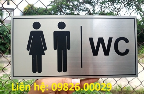 Biển hiệu nhà vệ sinh bằng Mica, Inox sang trọng
