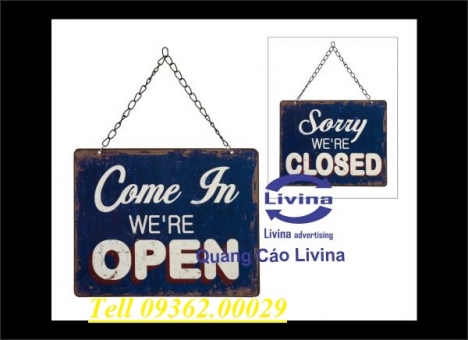 Lựa chọn một số mẫu  biển open close cho cửa hàng của bạn
