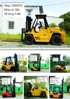 Bán xe nâng các loại KOMASTU, TOYOTA, DAEWOO