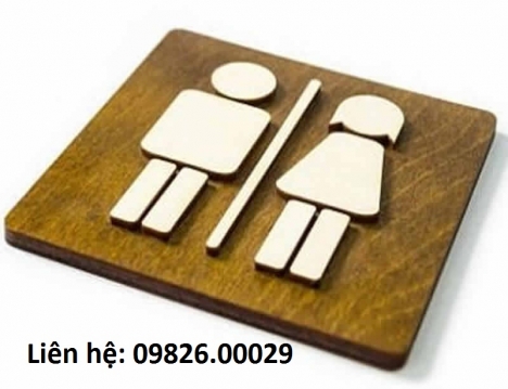 Biển hiệu nhà vệ sinh bằng Mica, Inox sang trọng