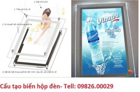 Biển hộp đèn siêu mỏng sang trọng đẹp mắt thu hút khách hàng