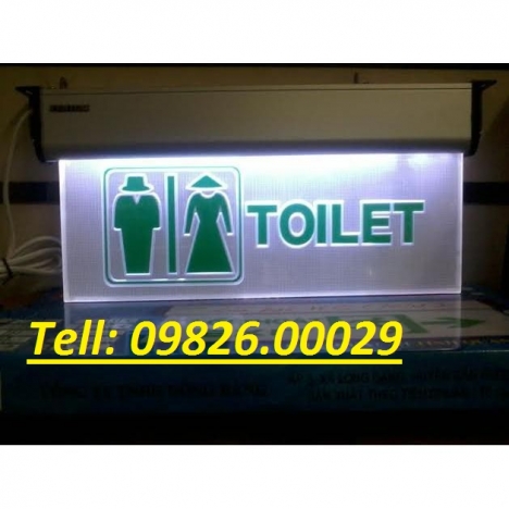 Biển hiệu nhà vệ sinh bằng Mica, Inox sang trọng