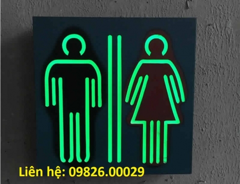 Biển hiệu nhà vệ sinh bằng Mica, Inox sang trọng