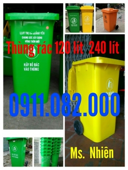 Thùng rác 240 lít giá rẻ thương mại tại cần thơ- 0911.082.000