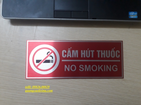 Biển nosmoking inox- Sản phẩm đẹp- trang trọng-sử dụng lâu bền