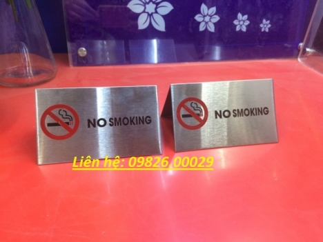 Biển nosmoking inox- Sản phẩm đẹp- trang trọng-sử dụng lâu bền