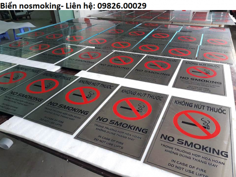 Biển nosmoking inox- Sản phẩm đẹp- trang trọng-sử dụng lâu bền