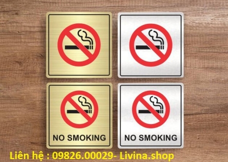 Biển nosmoking inox- Sản phẩm đẹp- trang trọng-sử dụng lâu bền