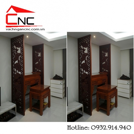 Cắt cnc mẫu vách ngăn chắn bàn thờ giá rẻ cho chung cư