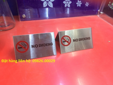 Biển nosmoking inox- Sản phẩm đẹp- trang trọng-sử dụng lâu bền