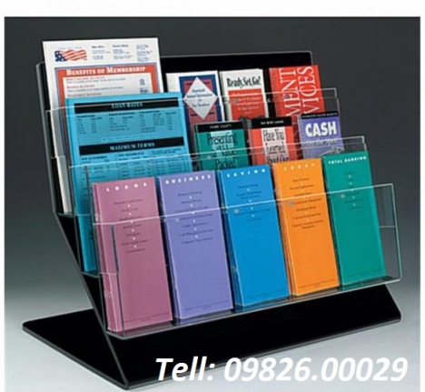 Mẫu các loại kệ mica trưng bày sách đẹp- sang trọng nhất