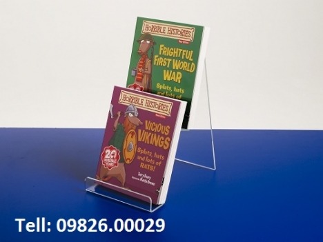 Mẫu các loại kệ mica trưng bày sách đẹp- sang trọng nhất