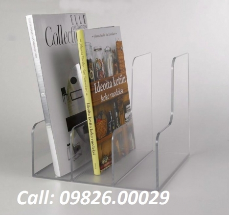 Mẫu các loại kệ mica trưng bày sách đẹp- sang trọng nhất